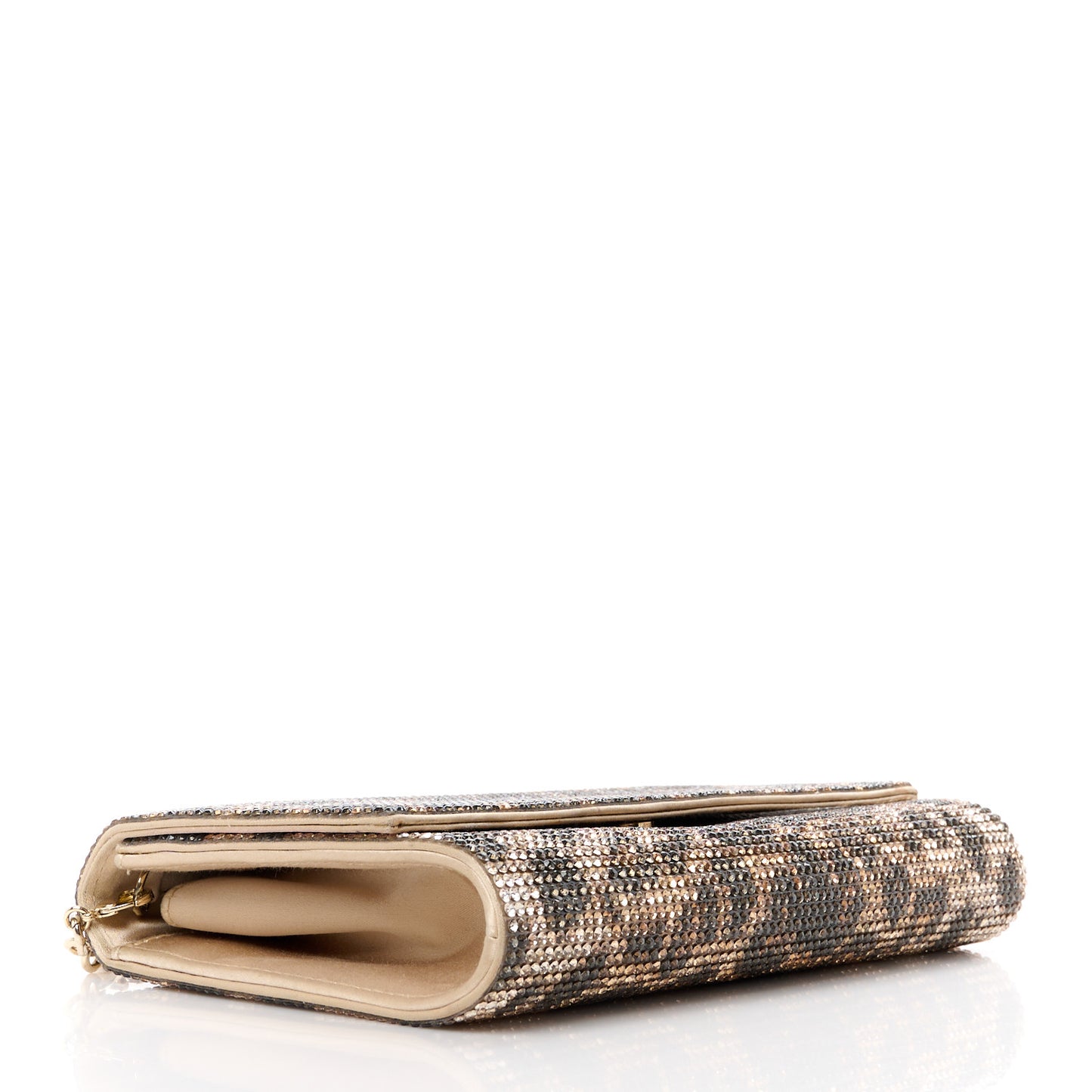 Swarovski Crystal Fizzoni Leopard Clutch Champagne Multicolor