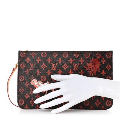 Louis Vuitton Catogram Neverfull MM GM Pochette Marron 2 of 10