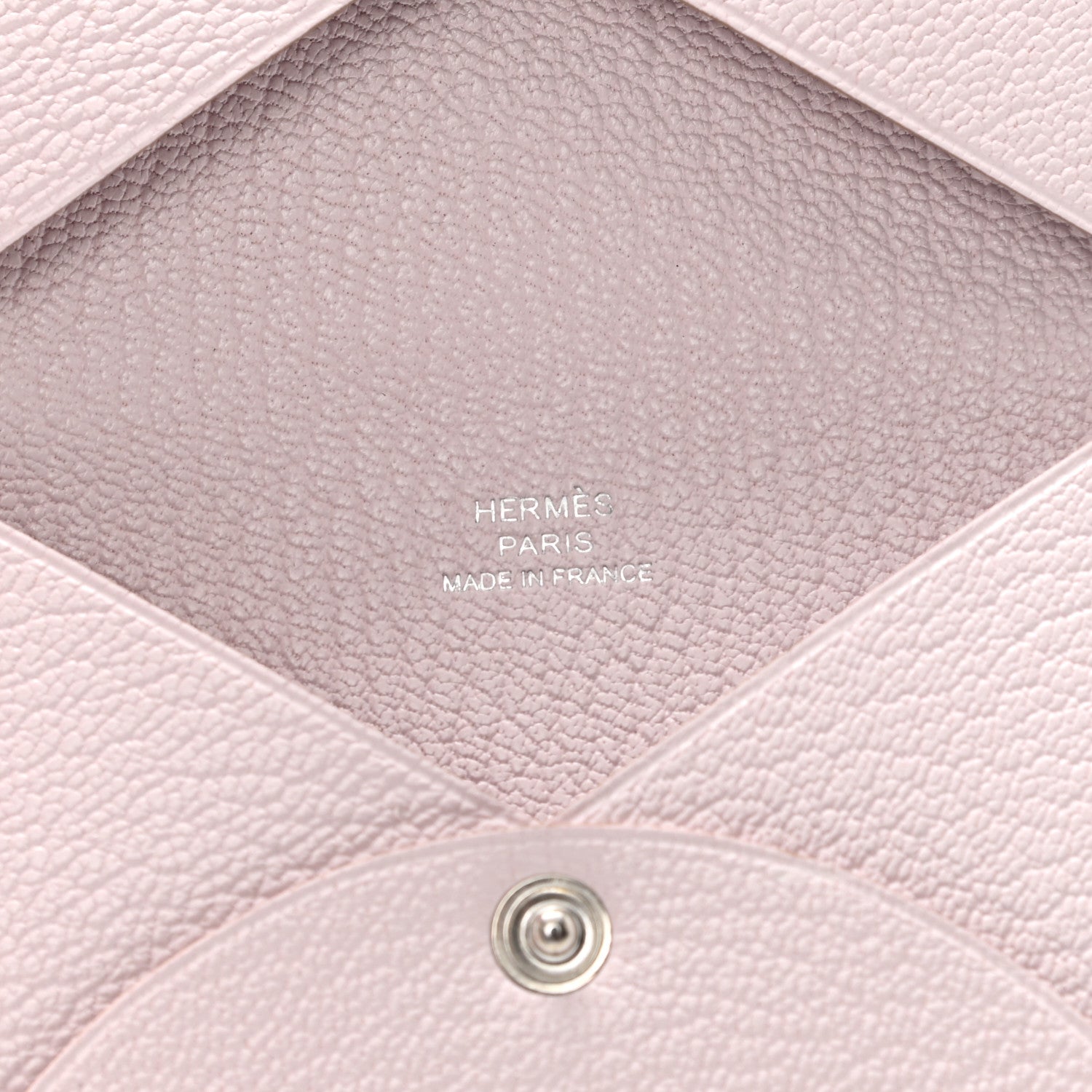 Hermes Chevre Mysore Calvi Card Case Mauve Pale 6 of 10