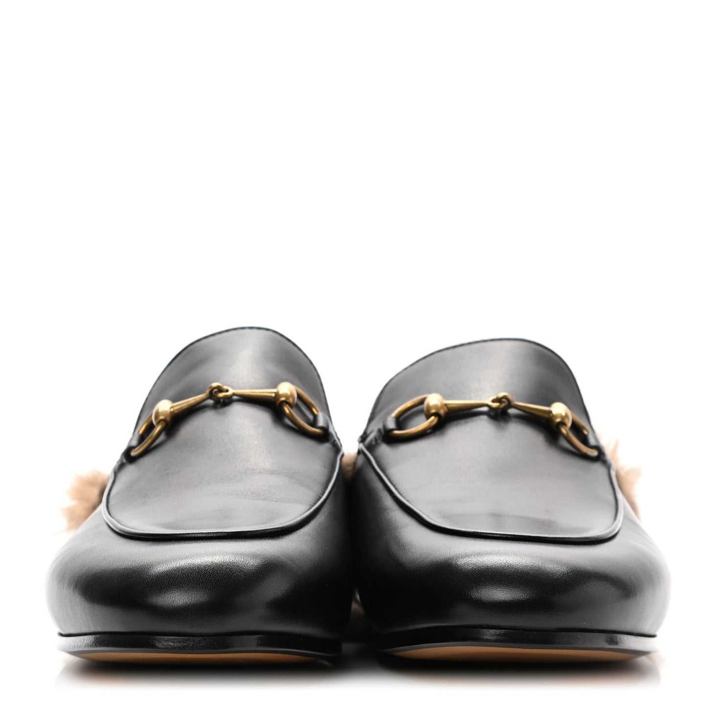 Calfskin Fur Womens Princetown Slippers 39 Black