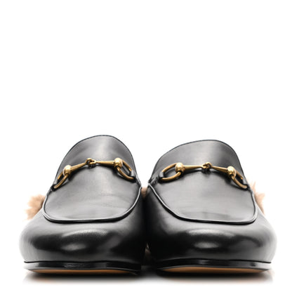 Gucci Calfskin Fur Womens Princetown Slippers 39 Black 2 of 8