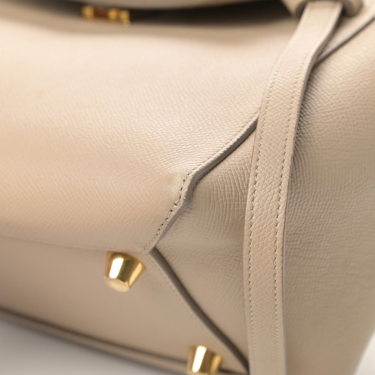 Grained Calfskin Mini Belt Bag Light Taupe