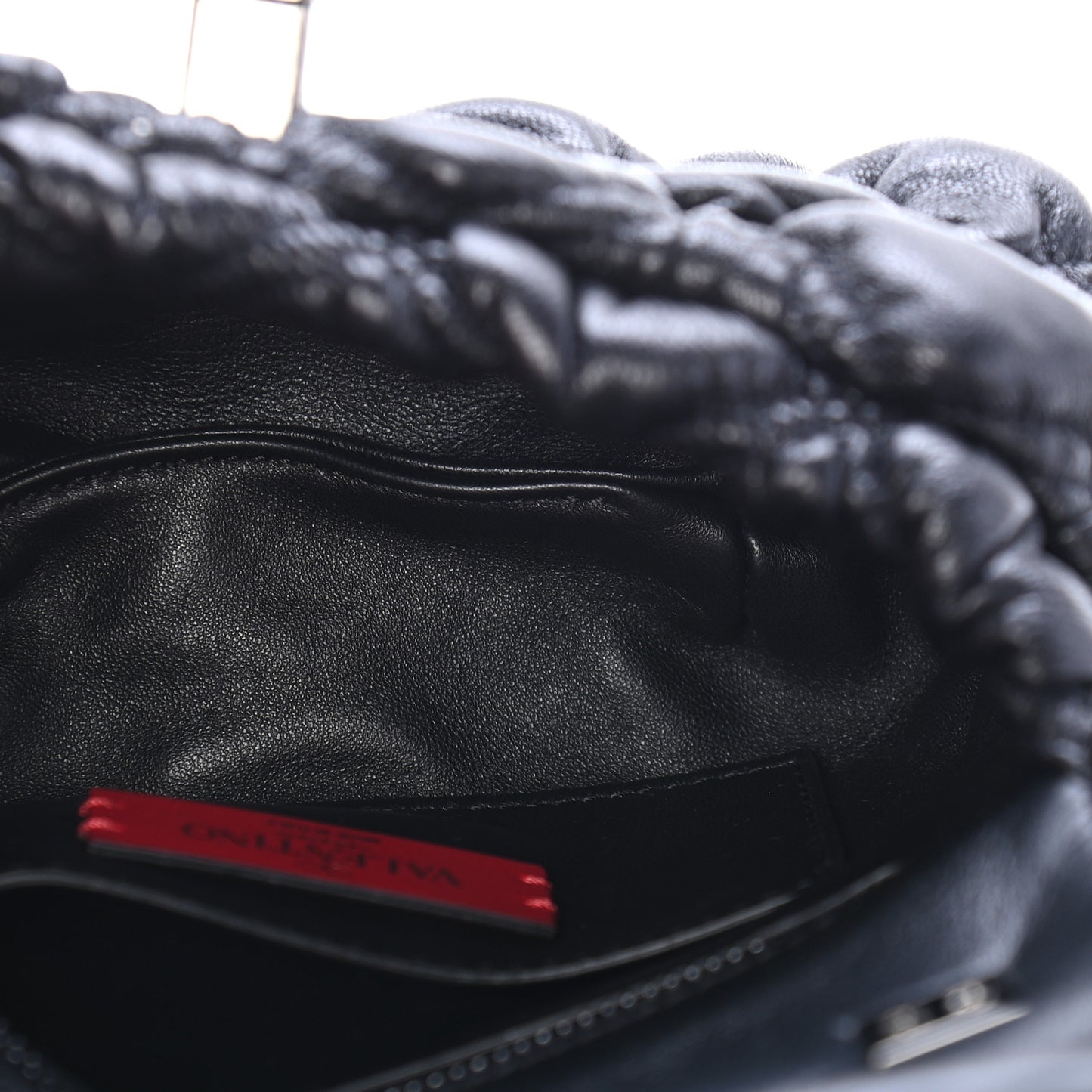 Nappa Small Spikeme Shoulder Bag Black