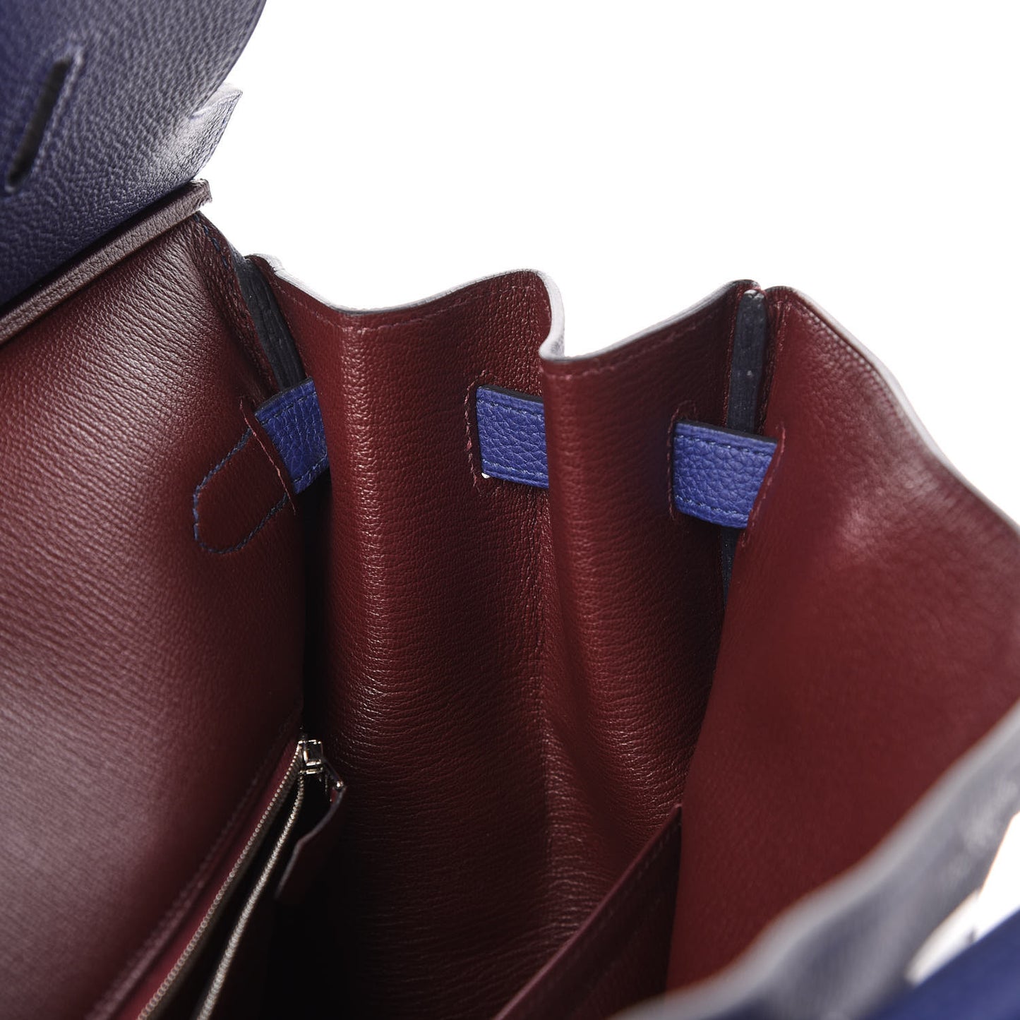 Togo Swift Officier Birkin 40 Bleu Encre Bordeaux