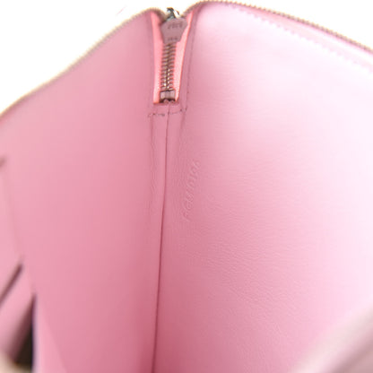Celine Lambskin Bi-Color Solo Clutch Pouch Pale Pink Espresso 8 of 8