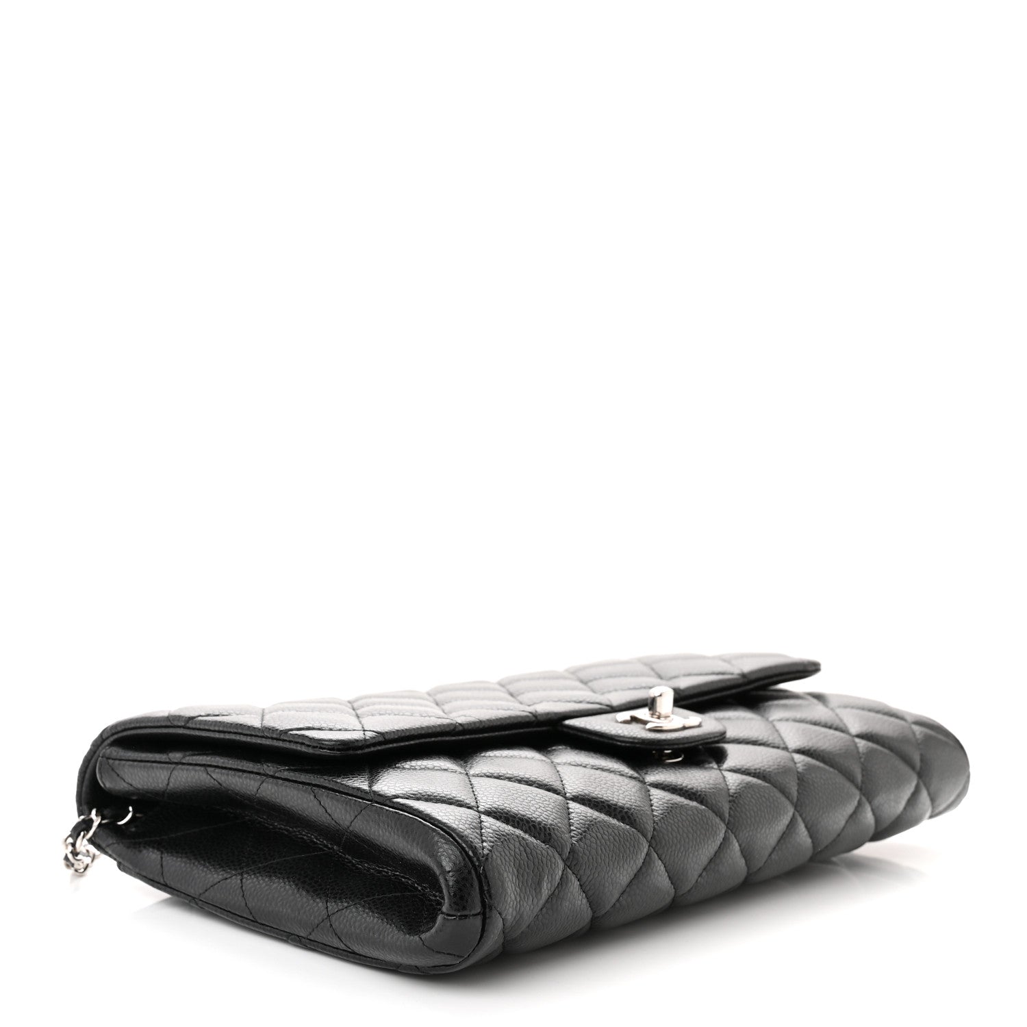 Chanel Caviar Quilted Clutch With Chain Flap Black 3 of 10