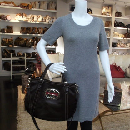 Gucci Leather Medium Britt Bag Dark Brown 2 of 10