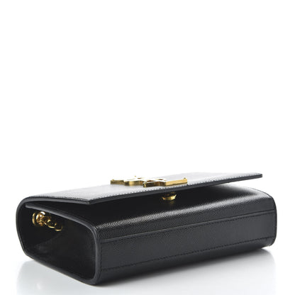 Saint Laurent Grain De Poudre Small Monogram Kate Satchel Black 4 of 12