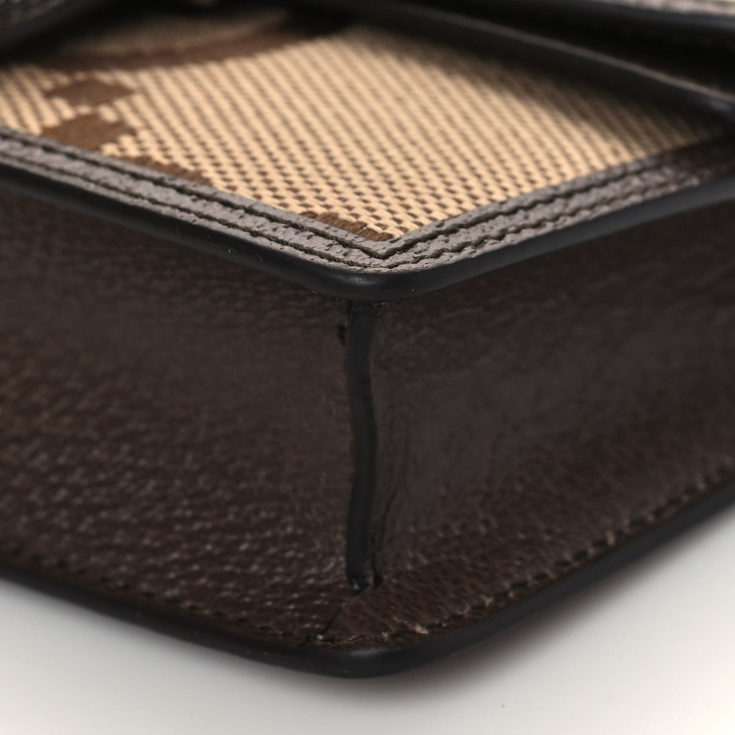 Gucci Monogram Jumbo GG Textured Dollar Calfskin Super Mini Dionysus Shoulder Bag Camel Ebony New Acero 10 of 10