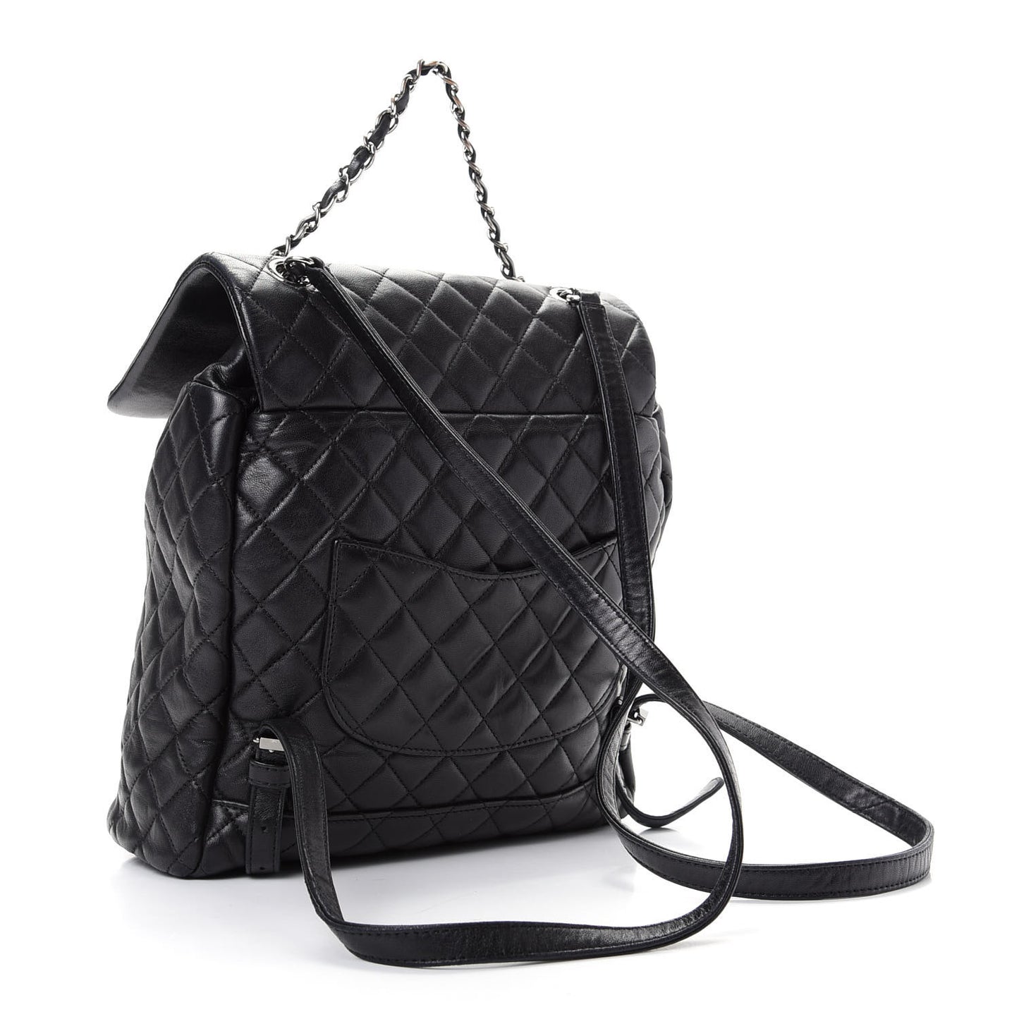 Lambskin Quilted Large Urban Spirit Backpack Black