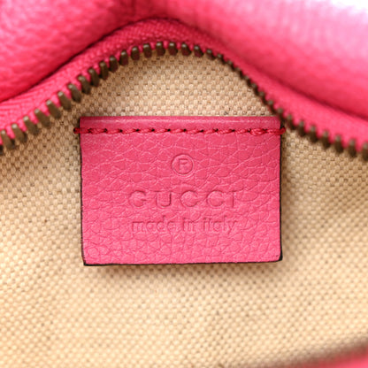Gucci Grained Calfskin Small Logo Belt Bag Box Pink Green 6 of 11