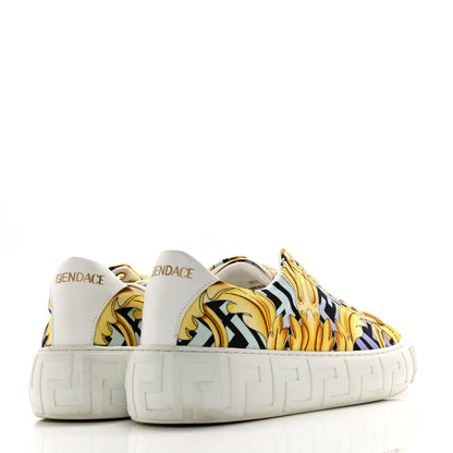 Versace X FENDI Fabric FF Baroque Womens Fendace Greca Sneakers 39.5 Gold Multicolor 4 of 11