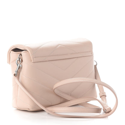 Saint Laurent Calfskin Y Quilted Monogram Toy Loulou Satchel Marble Pink 2 of 7