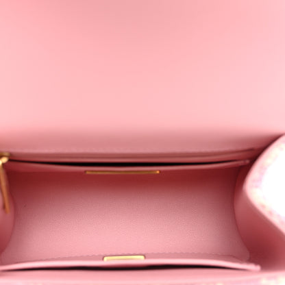 Chanel Tweed Handle Crush Top Handle Flap Bag Pink Ecru 6 of 11