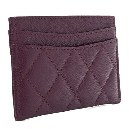 Chanel Caviar Quilted Card Holder Burgundy 3 of 9