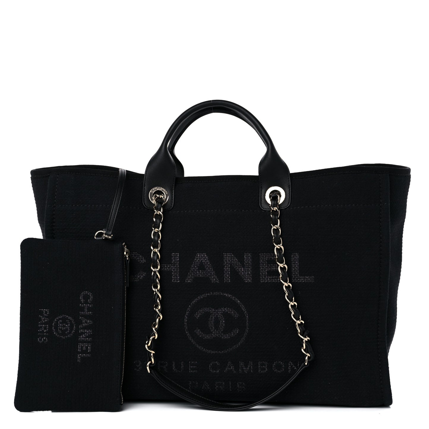 Mixed Fibers Large Deauville Tote Black