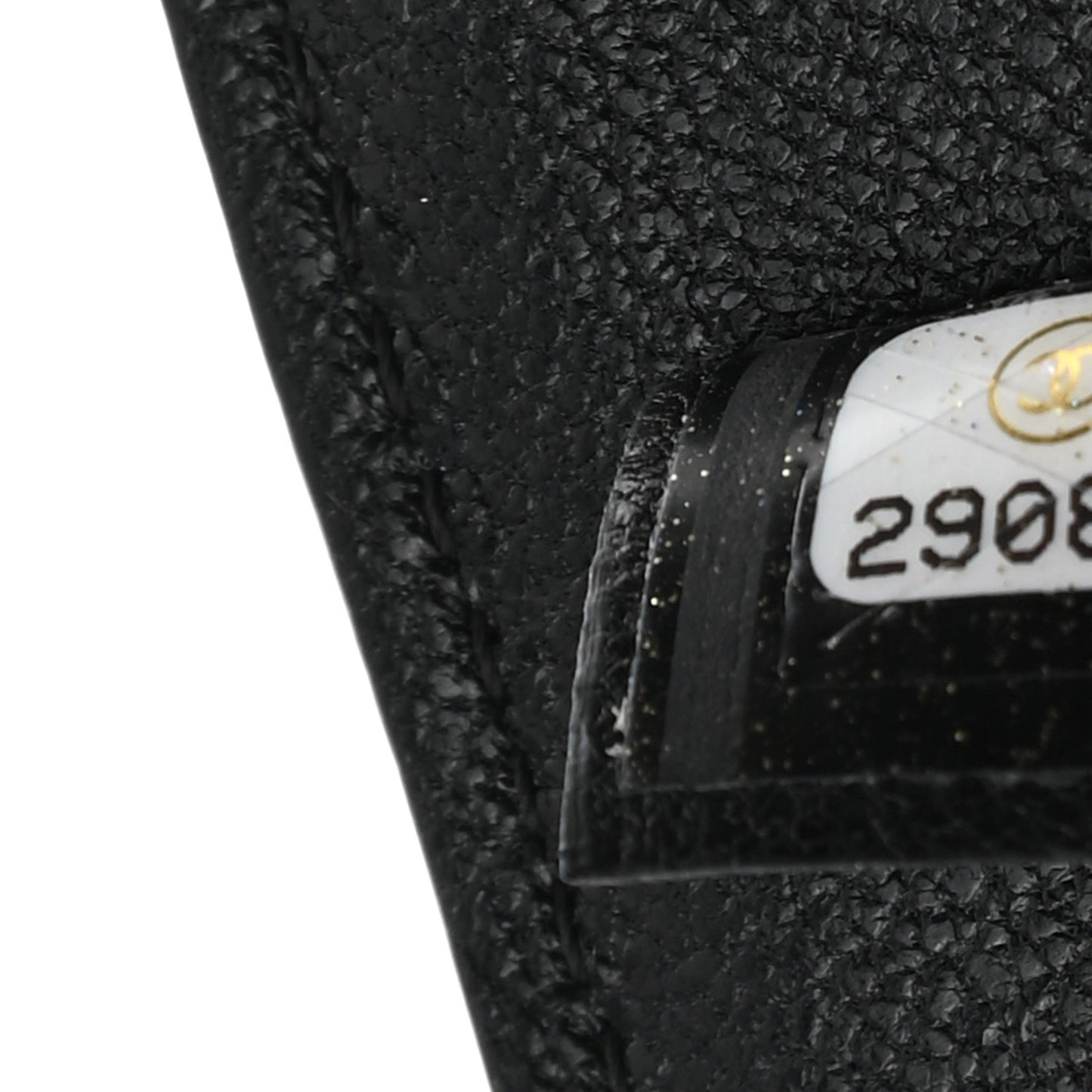 Lambskin Quilted Chanel 19 Luggage Tag Black
