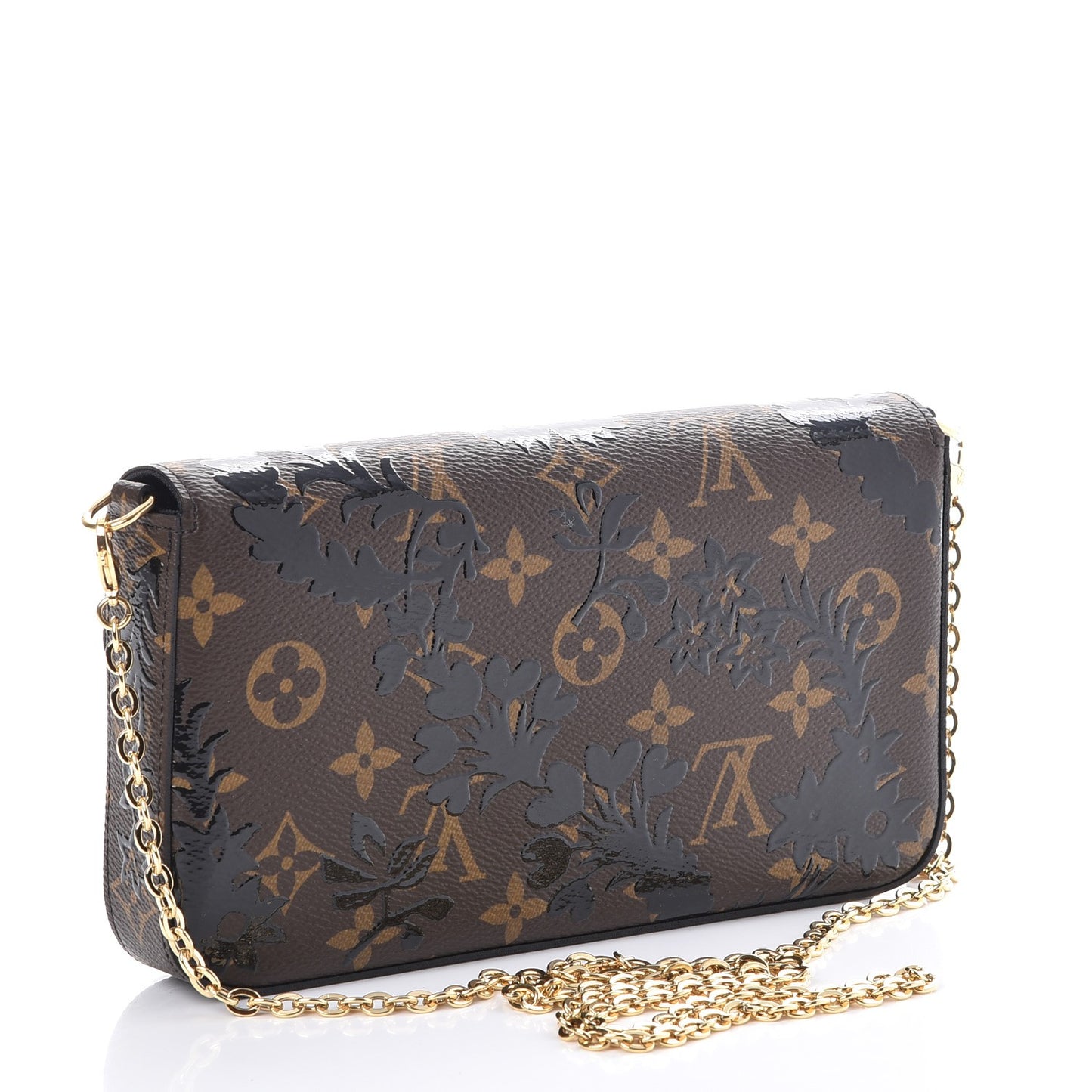 Monogram Blossom Pochette Felicie Chain Wallet Black