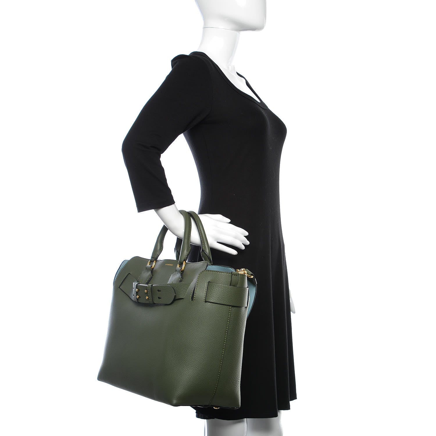 Burberry Soft Grain Calfskin Medium Belt Bag Sage Green 3 of 11