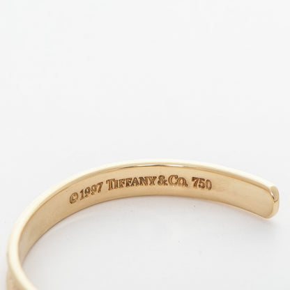 Tiffany 18K Yellow Gold Narrow 1837 Cuff Bracelet 4 of 5