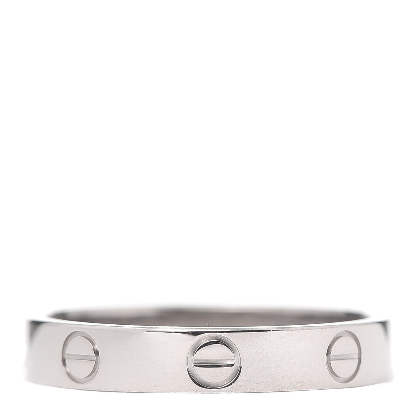 18K White Gold 3.5mm LOVE Wedding Band Ring 56 7.5
