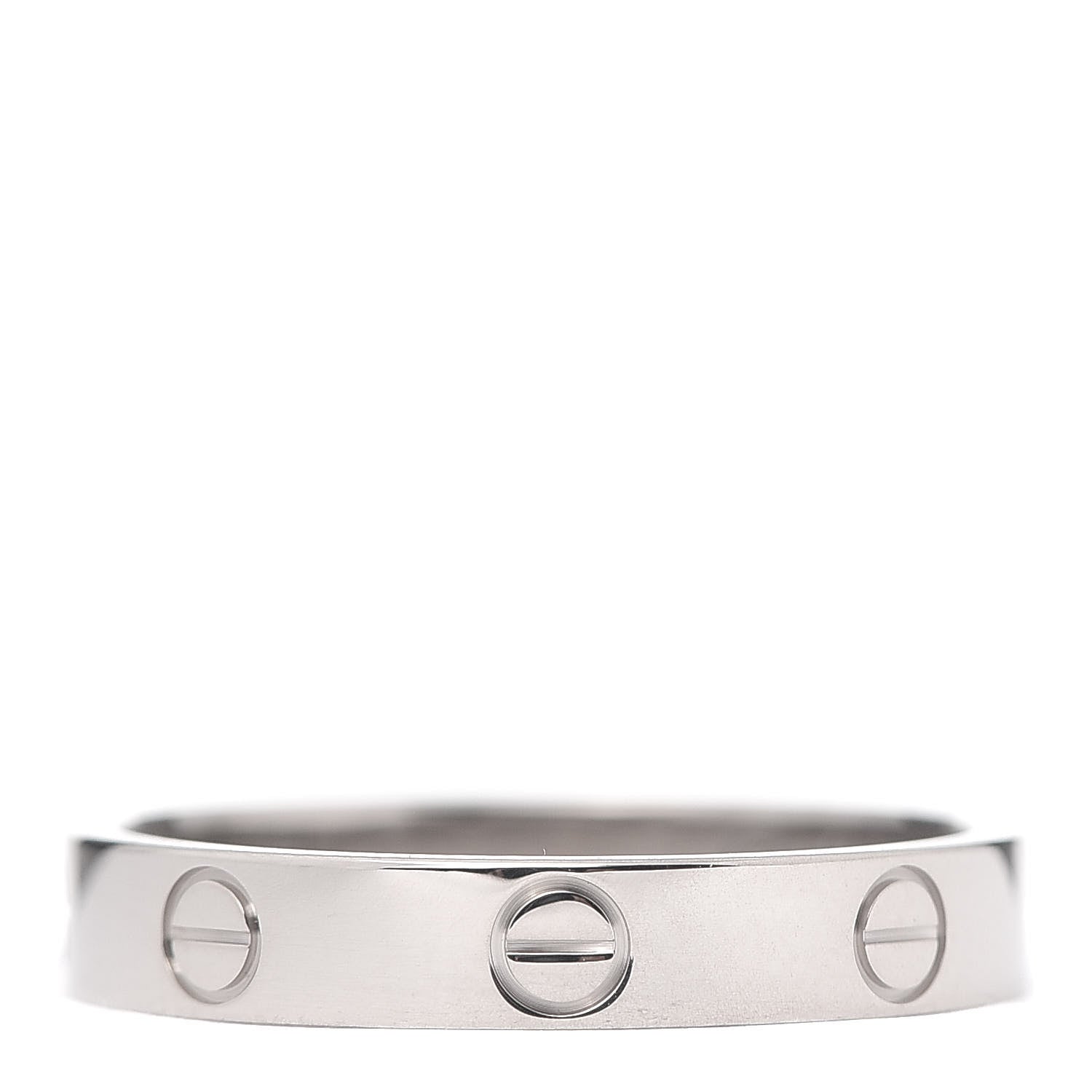 Cartier 18K White Gold 3.5mm LOVE Wedding Band Ring 56 7.5 1 of 4