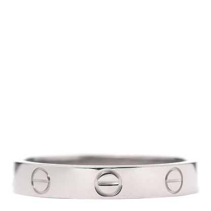 Cartier 18K White Gold 3.5mm LOVE Wedding Band Ring 56 7.5 1 of 4