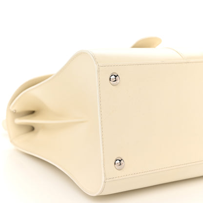 Delvaux Box Calfskin Studded MM Brillant Satchel Ivory 9 of 12