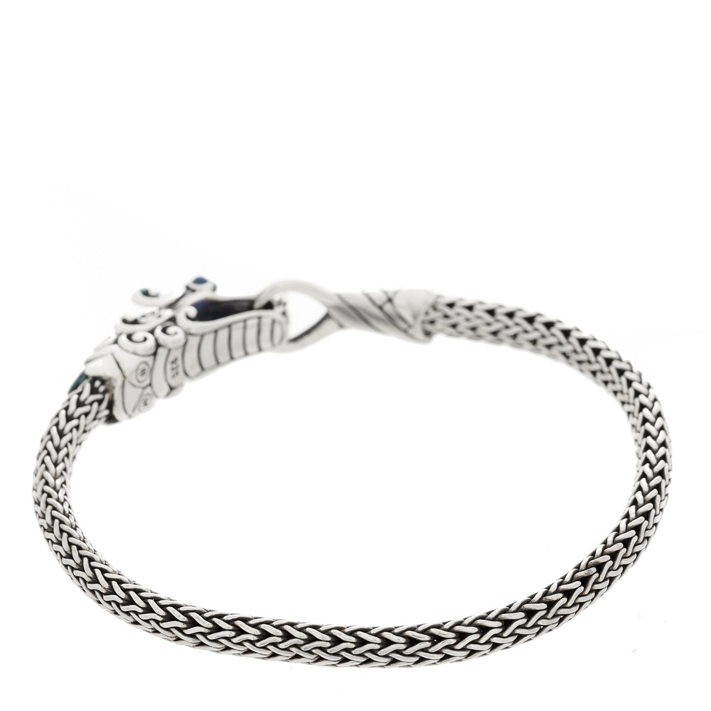 Sterling Silver Blue Black Sapphire Naga Legends Bracelet