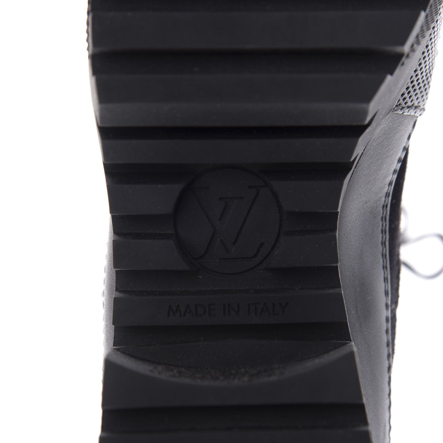 Suede Calfskin Monogram LV Black Heart Laureate Platform Desert Boots 36 Black