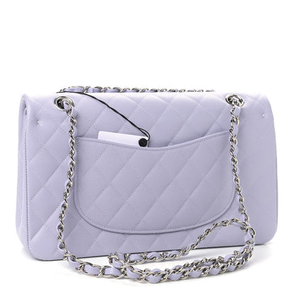 Chanel Caviar Quilted Medium Double Flap Light Purple 3 of 9