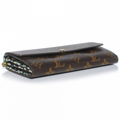 Louis Vuitton Monogram Leopard Sarah Wallet Blue Infini 4 of 7