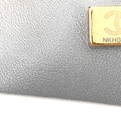 Chanel Metallic Lambskin Quilted Small Strass On Top Flap Silvery 7 of 11