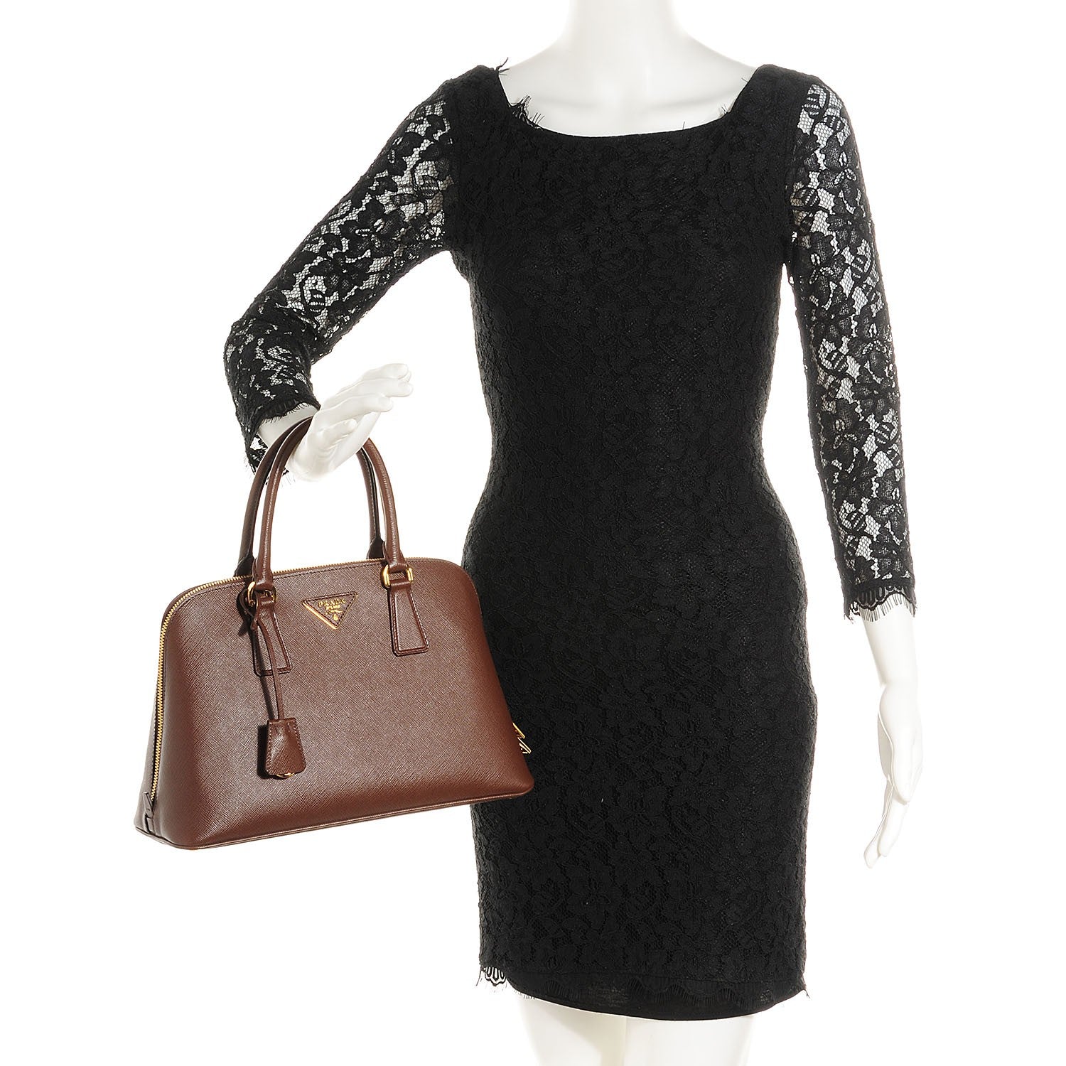 Prada Saffiano Lux Promenade Tote Cocoa 2 of 10