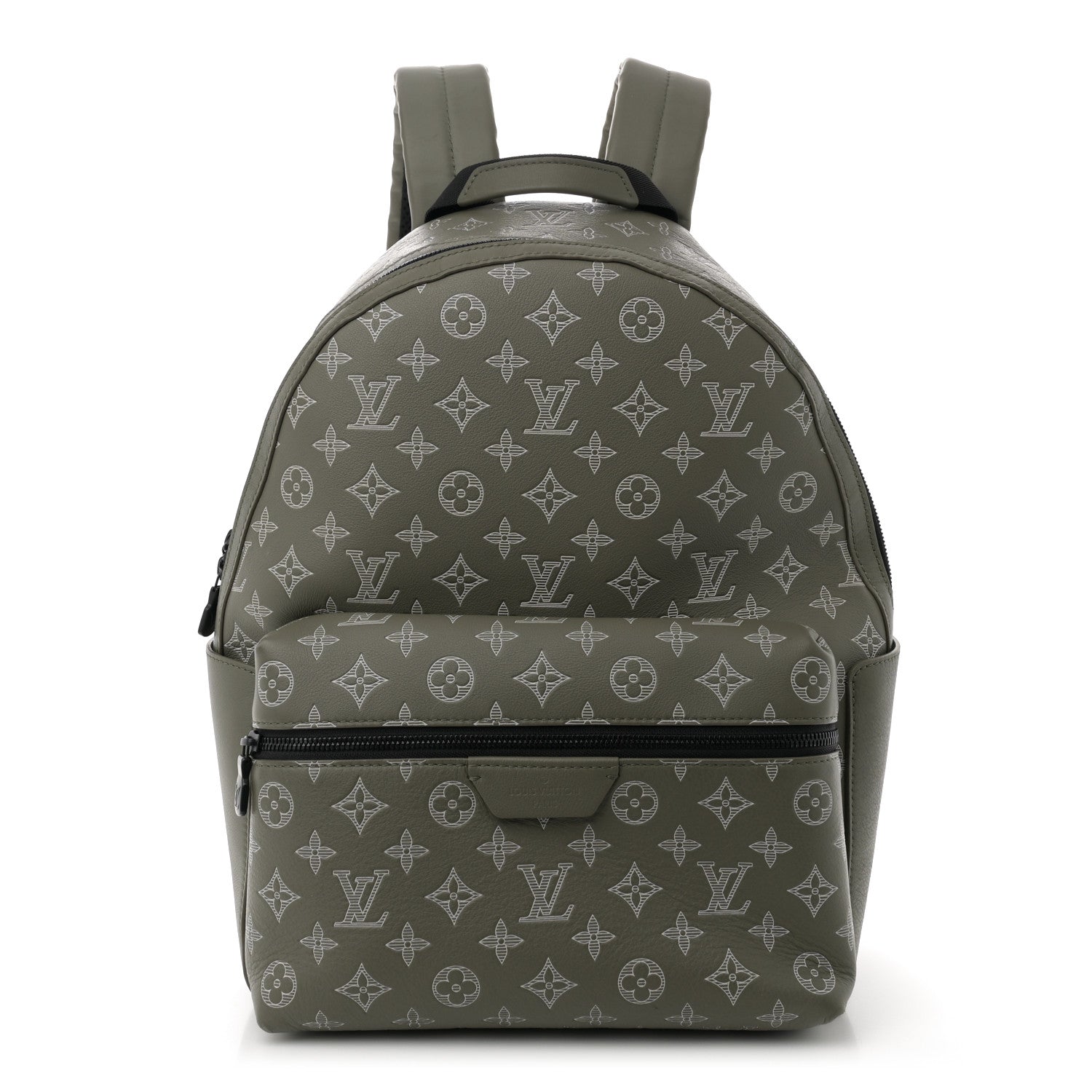 Louis Vuitton Calfskin Monogram Shadow Discovery Backpack PM Olive Green 1 of 10