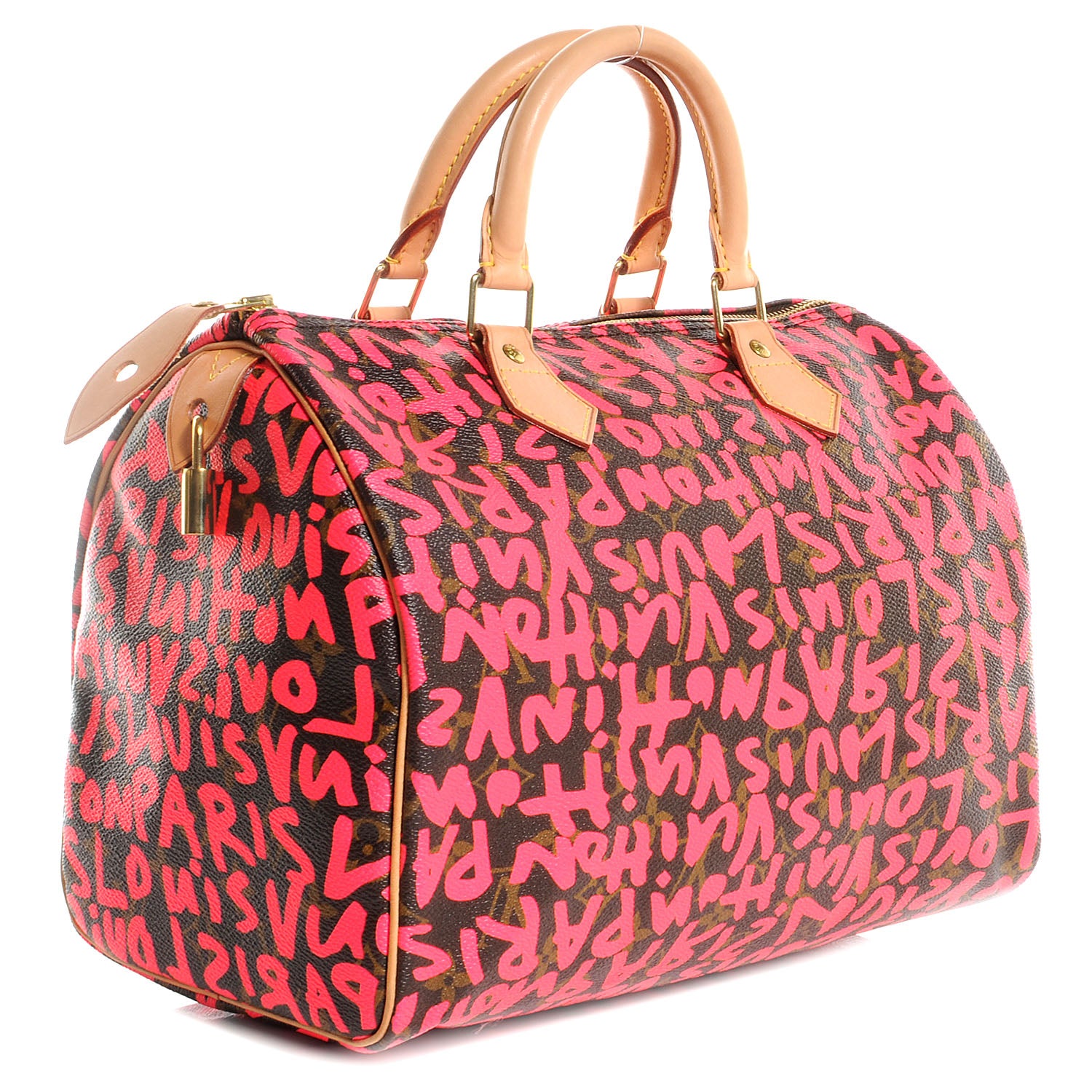 Louis Vuitton Monogram Graffiti Speedy 30 Fuchsia 3 of 7