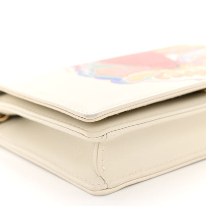 Christian Dior Calfskin Amour Wallet On Chain Latte Multicolor 8 of 11