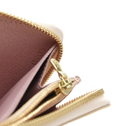 Louis Vuitton Damier Azur Clemence Wallet Rose Ballerine 7 of 9