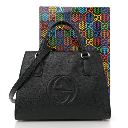 Gucci Pebbled Calfskin Medium Soho Top Handle Satchel Black 12 of 12
