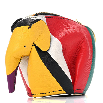 Loewe Calfskin Elephant Coin Purse Bag Charm Key Holder Multicolor 8 of 10