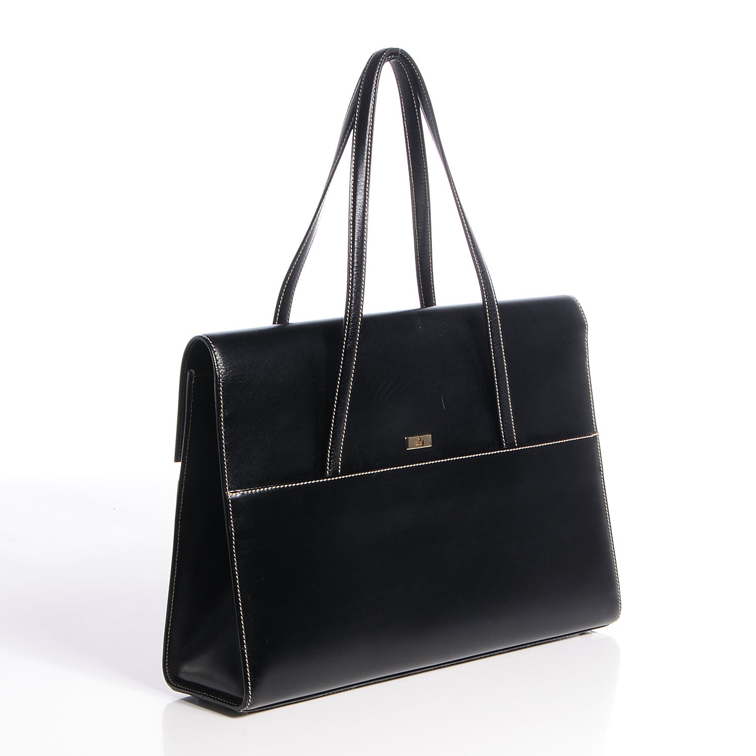 Gucci Leather Lady Lock Flap Tote Black 7 of 14
