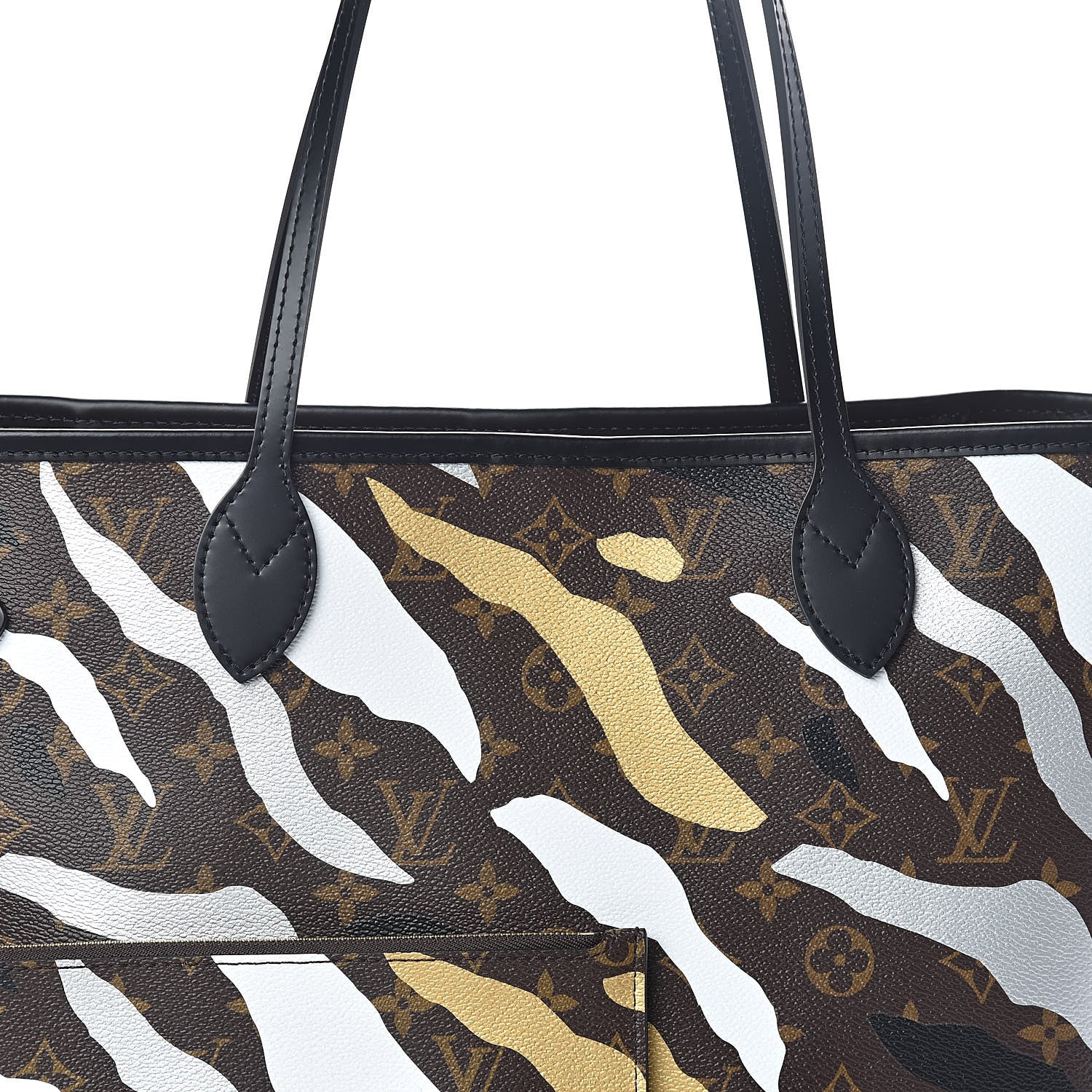 Louis Vuitton X LOL Monogram Neverfull MM Gold Silver 8 of 10