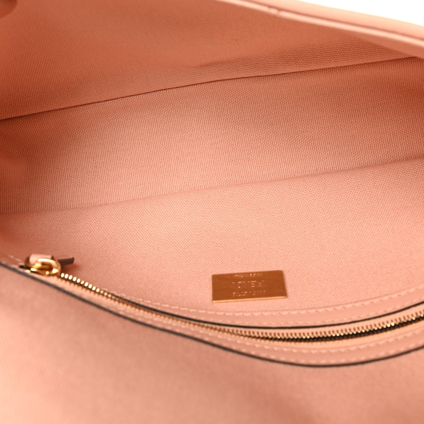 Canvas Vitello King Extra Strap FF Embroidered Baguette Baby Pink