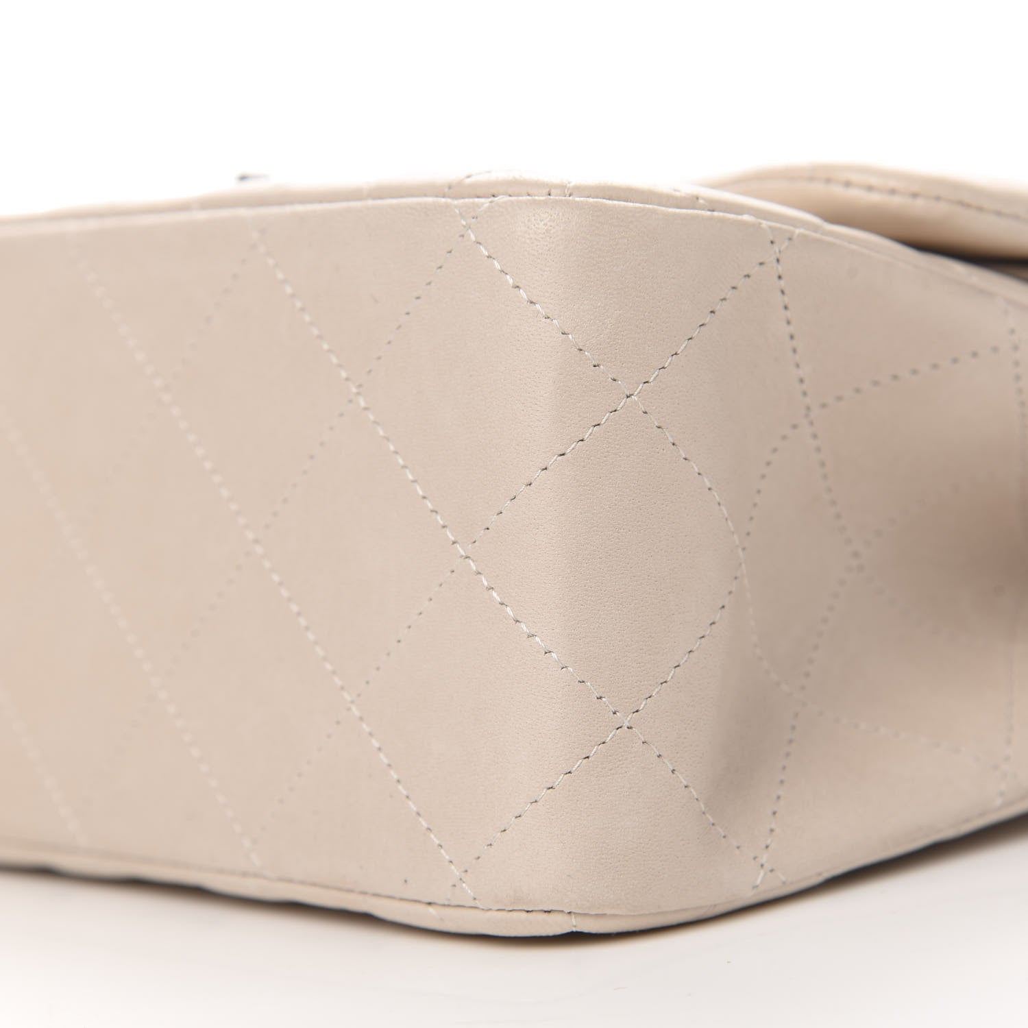 Chanel Lambskin Quilted Jumbo Double Flap Light Beige 9 of 11