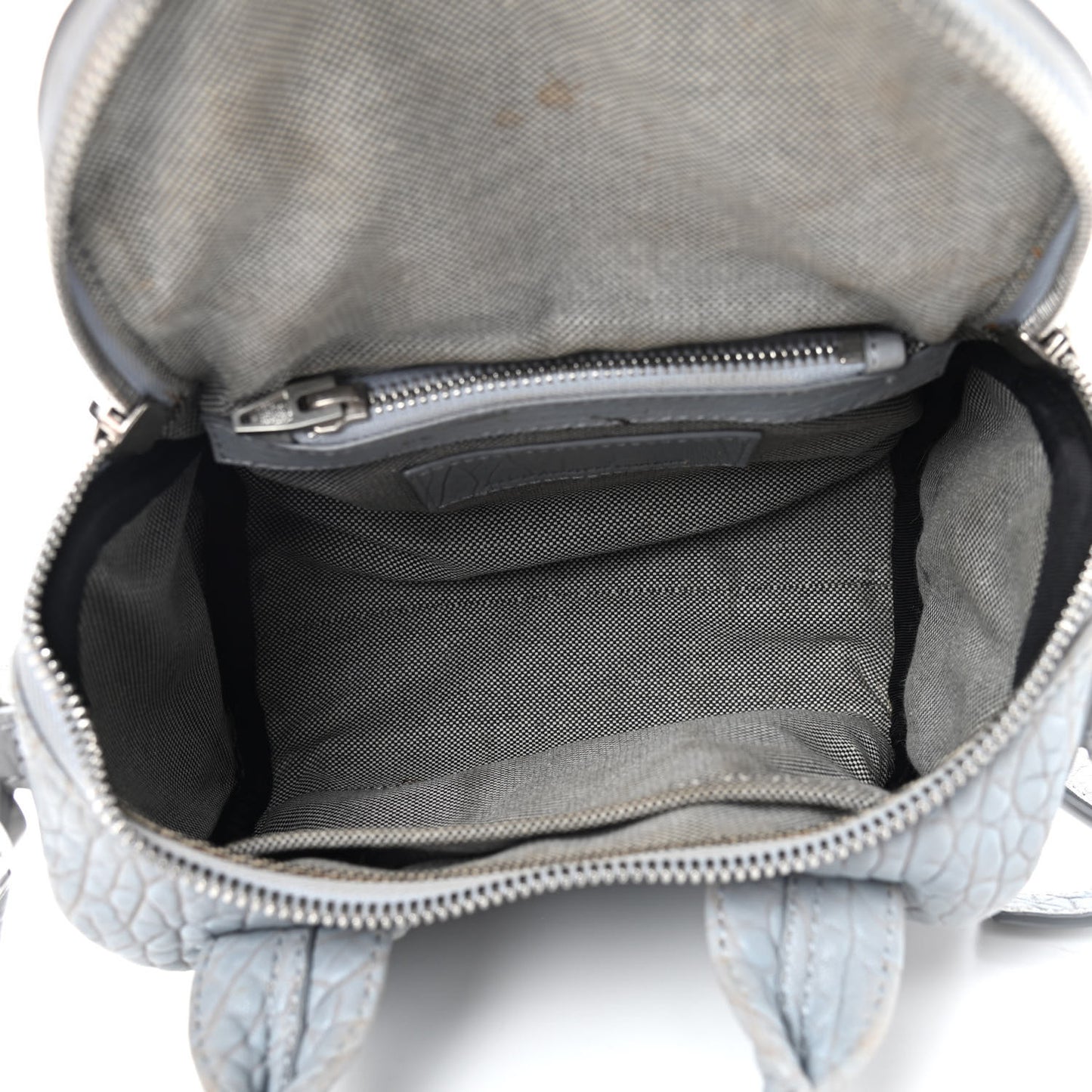 Pebbled Lambskin Mini Rockie Carbon Rodhium Hardware