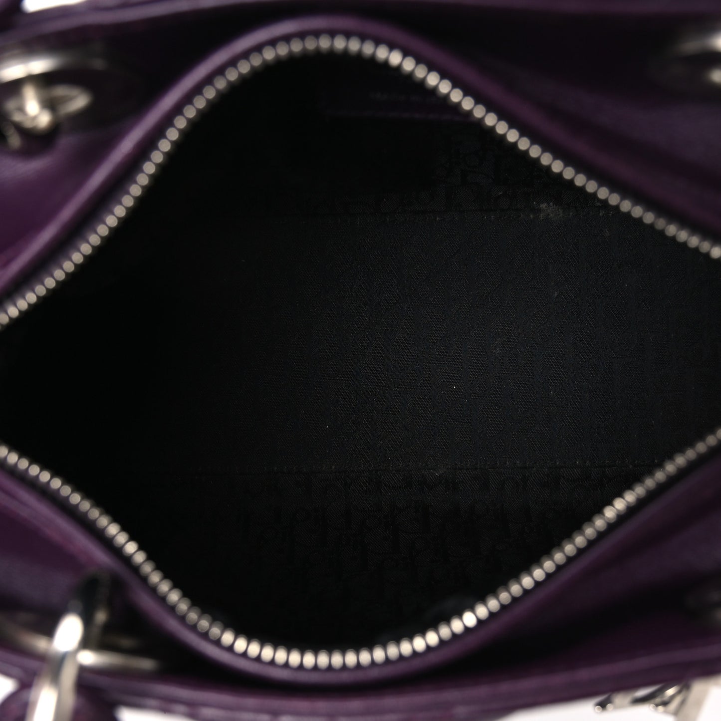 Lambskin Cannage Medium Lady Dior Purple