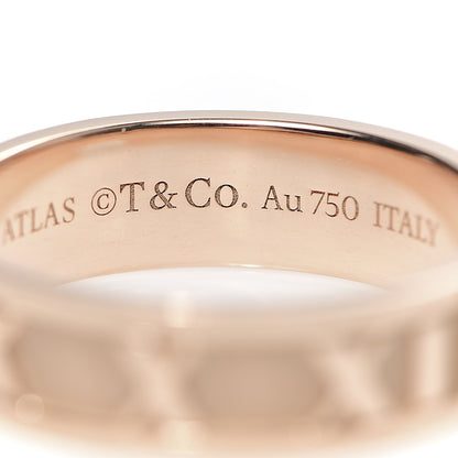 Tiffany 18K Rose Gold Diamond Atlas Ring 53 6.5 4 of 5