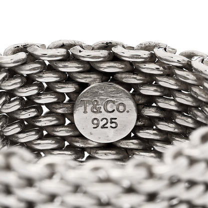 Tiffany Sterling Silver Somerset Mesh Ring 60 9 4 of 4