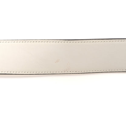 Fendi Canvas Vitello King FF Embroidered Baguette White Black 11 of 11