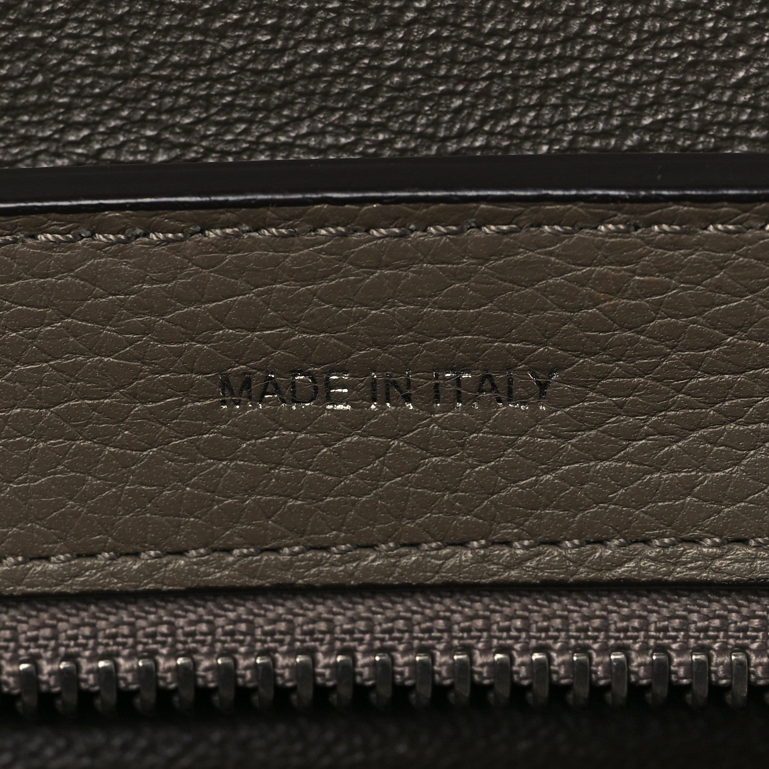 Celine Drummed Calfskin Suede Small Trapeze Souris 6 of 10